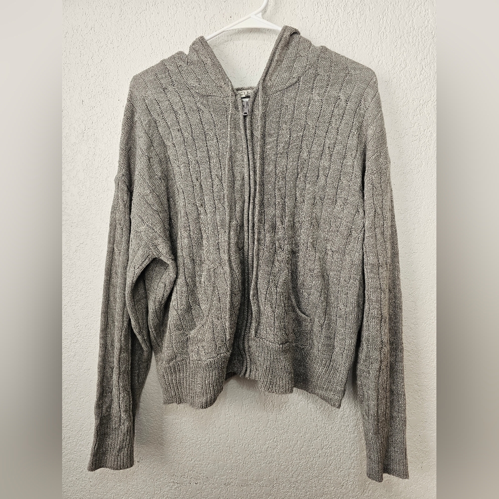 Sweet Envy Gray Cable Knit Women's Sweater